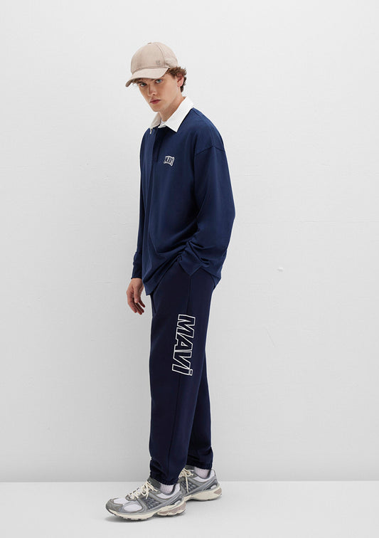 Mavi Logo Printed Navy Sweatpants