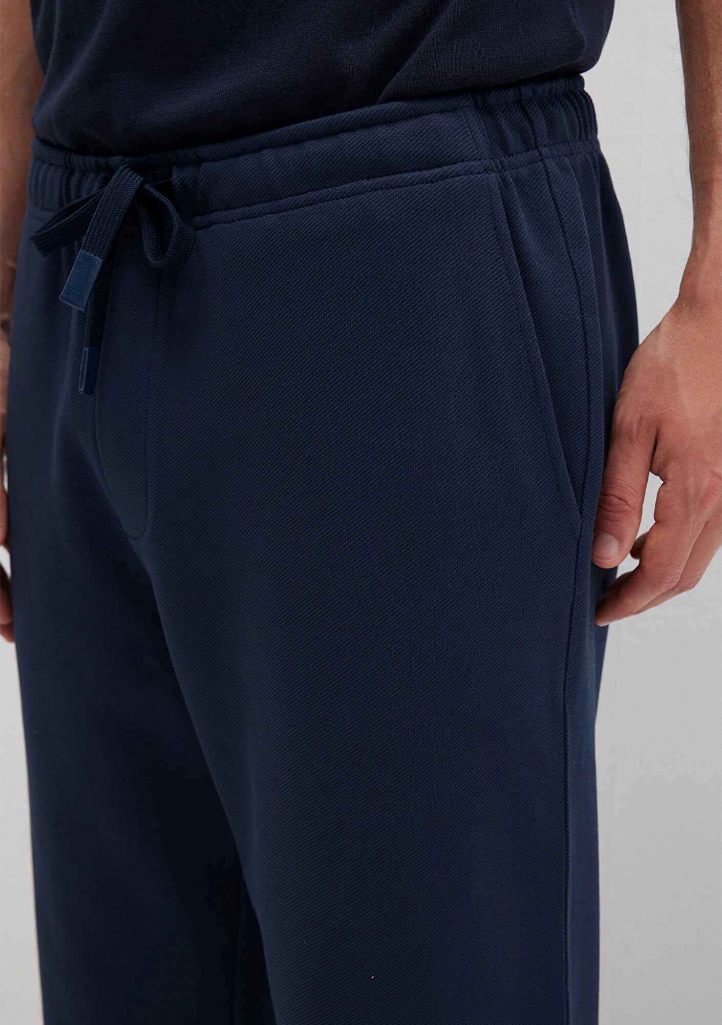 Navy Jersey Trousers