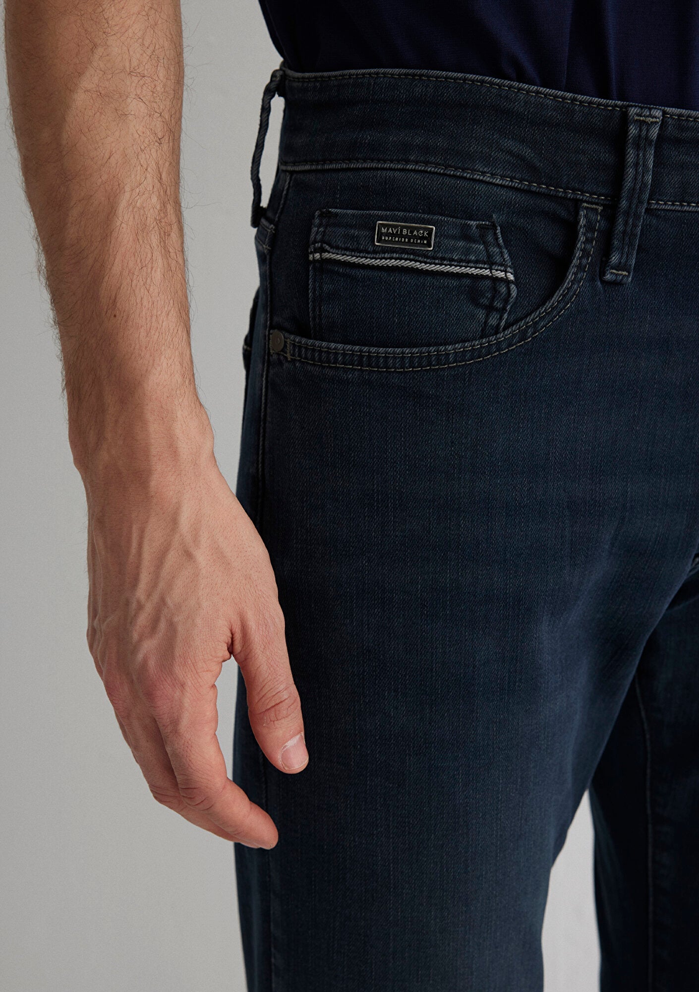 Marcus Dark Foggy Mavi Jet Black Jean Pants