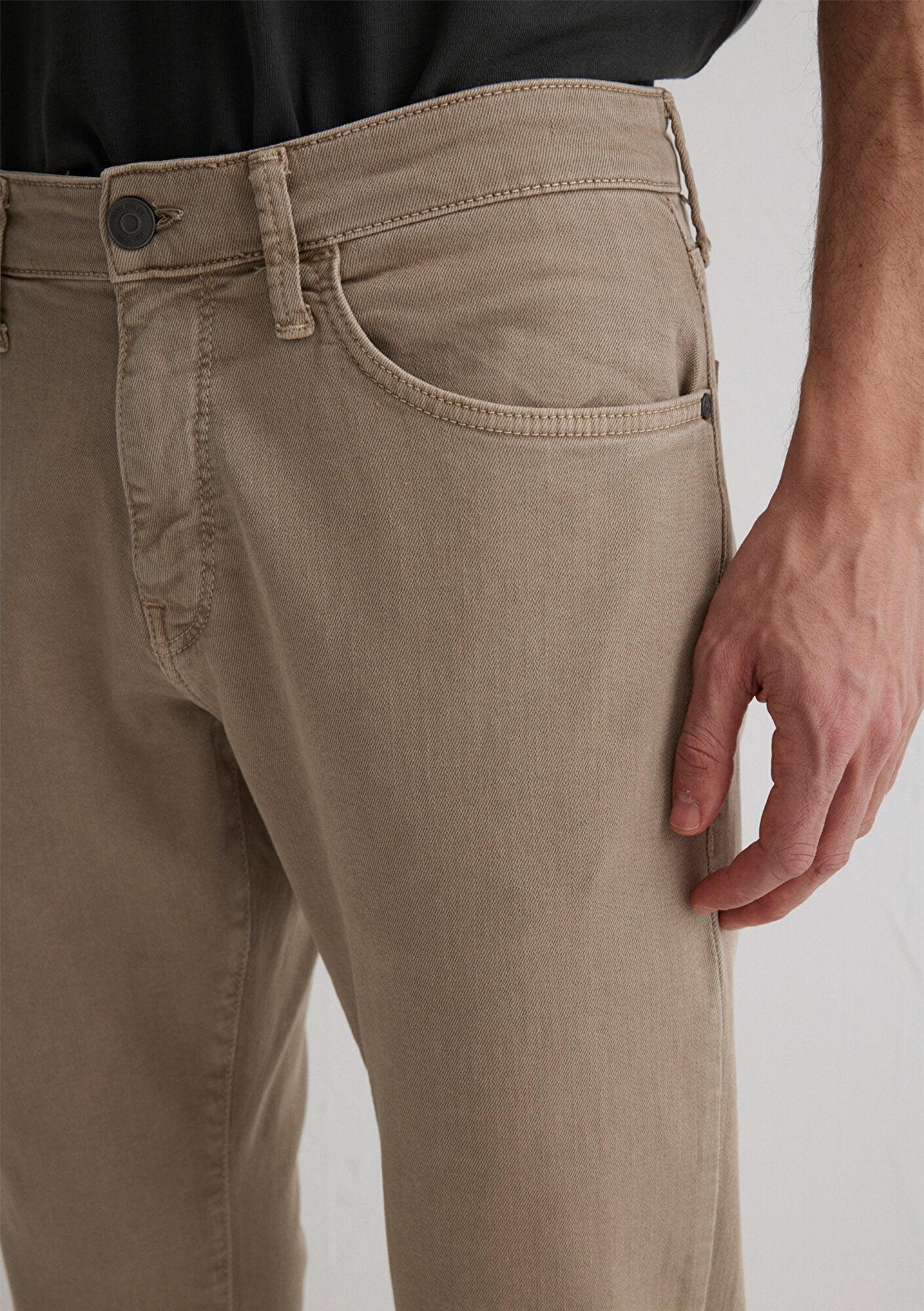 Marcus Comfort Beige Gabardine Pants