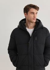 Hooded Black Puffer Jacket