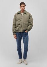 High Collar Green Jacket