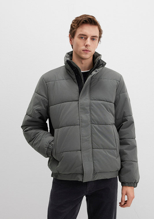 High Collar Green Jacket