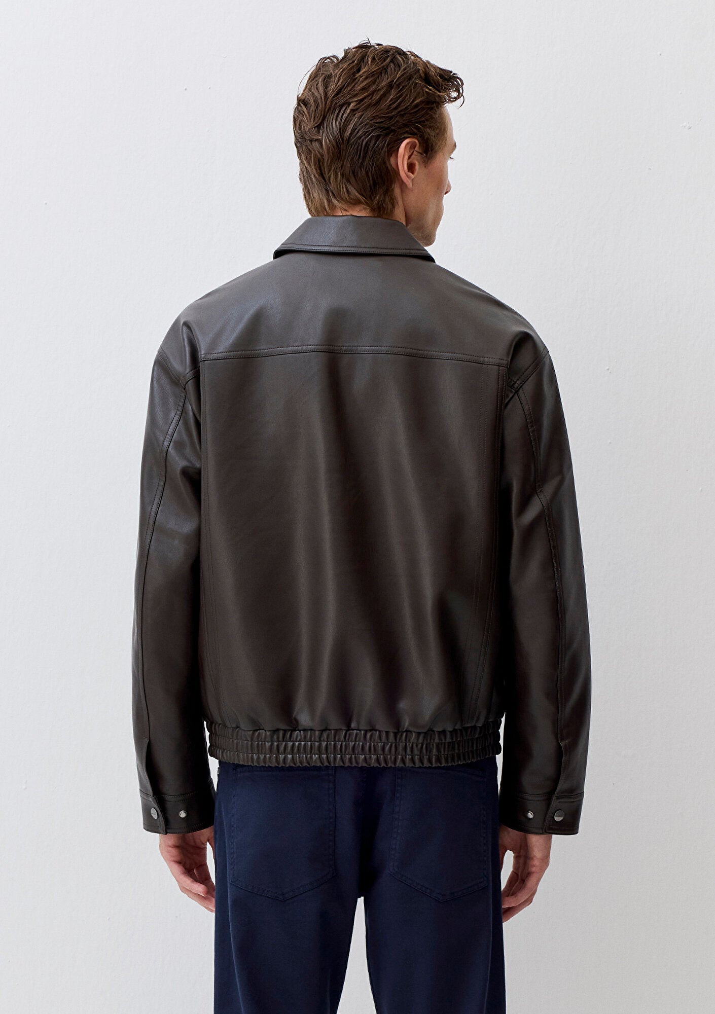 Brown Faux Leather Jacket