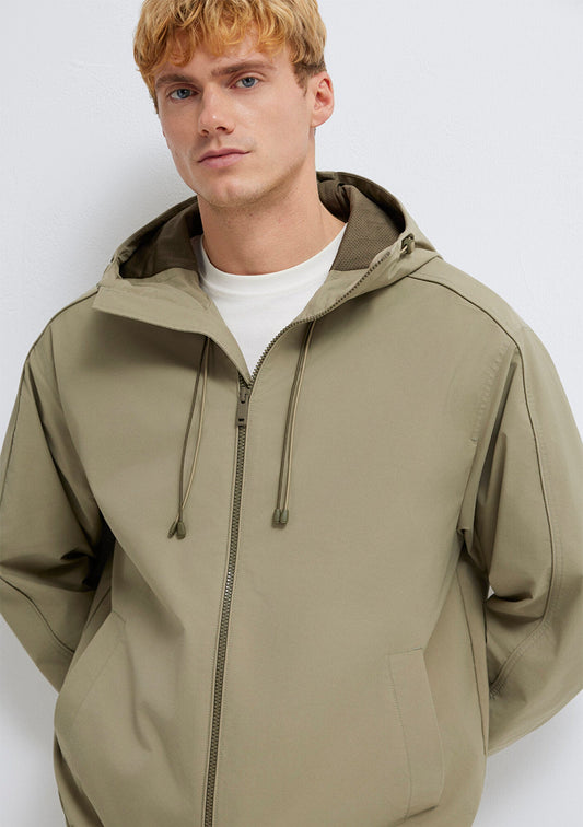 Hooded Beige Jacket
