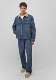 Zander Indigo Sherpa Classic Denim Jean Jacket