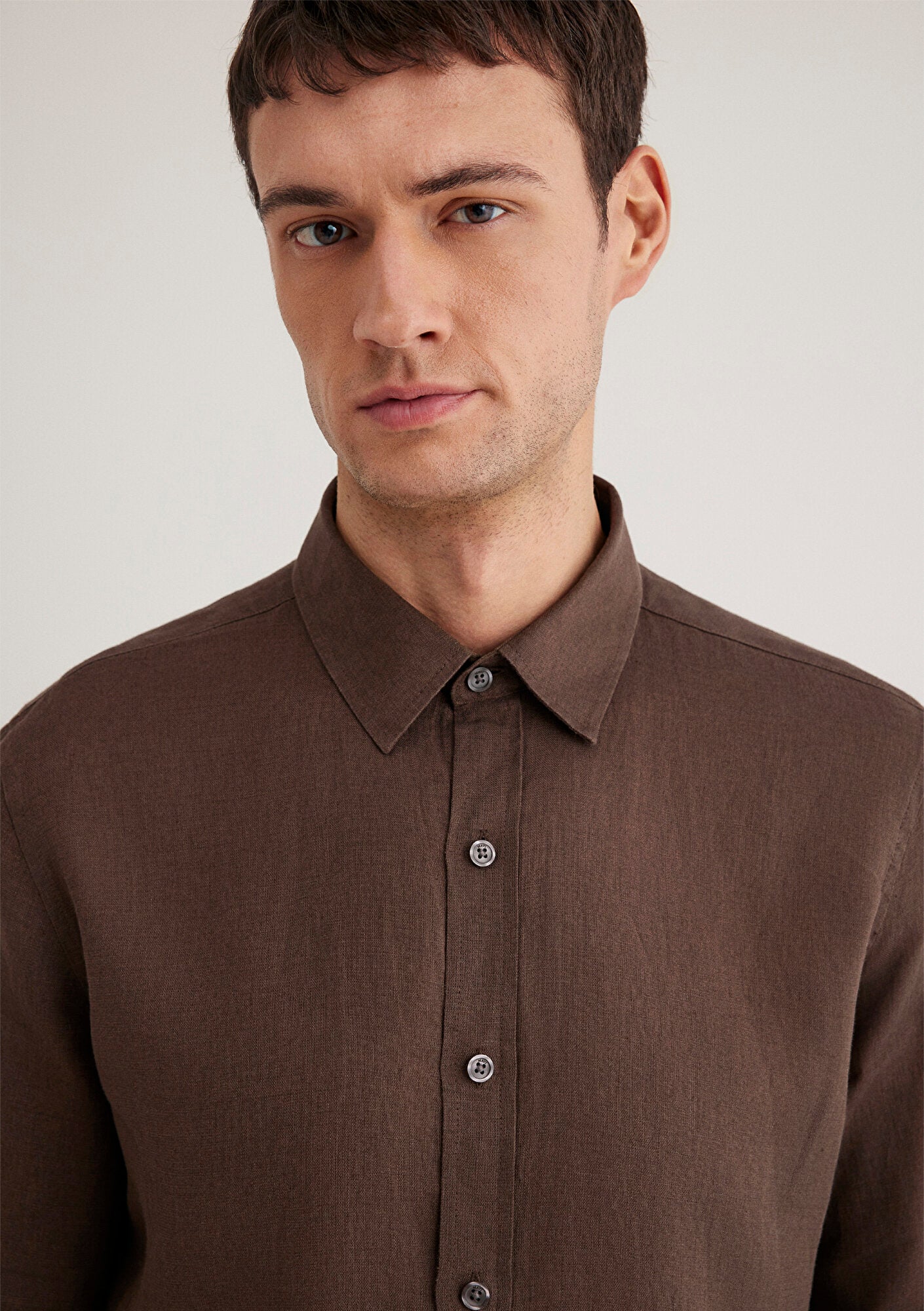 Brown Linen Shirt