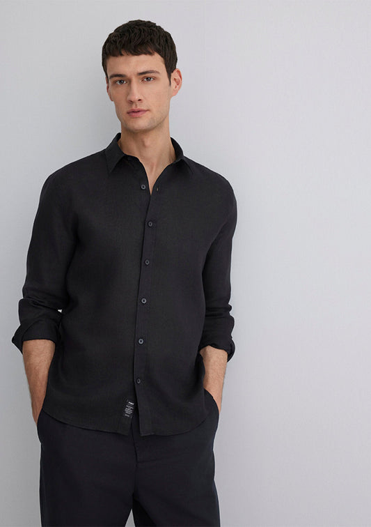Black Linen Shirt