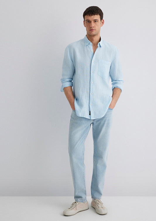 Blue Linen Shirt