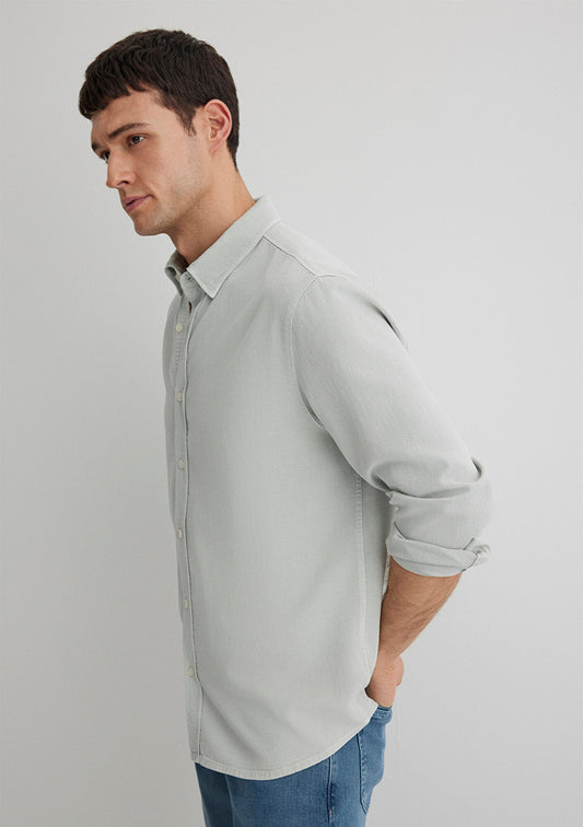 Linen Mix Grey Shirt