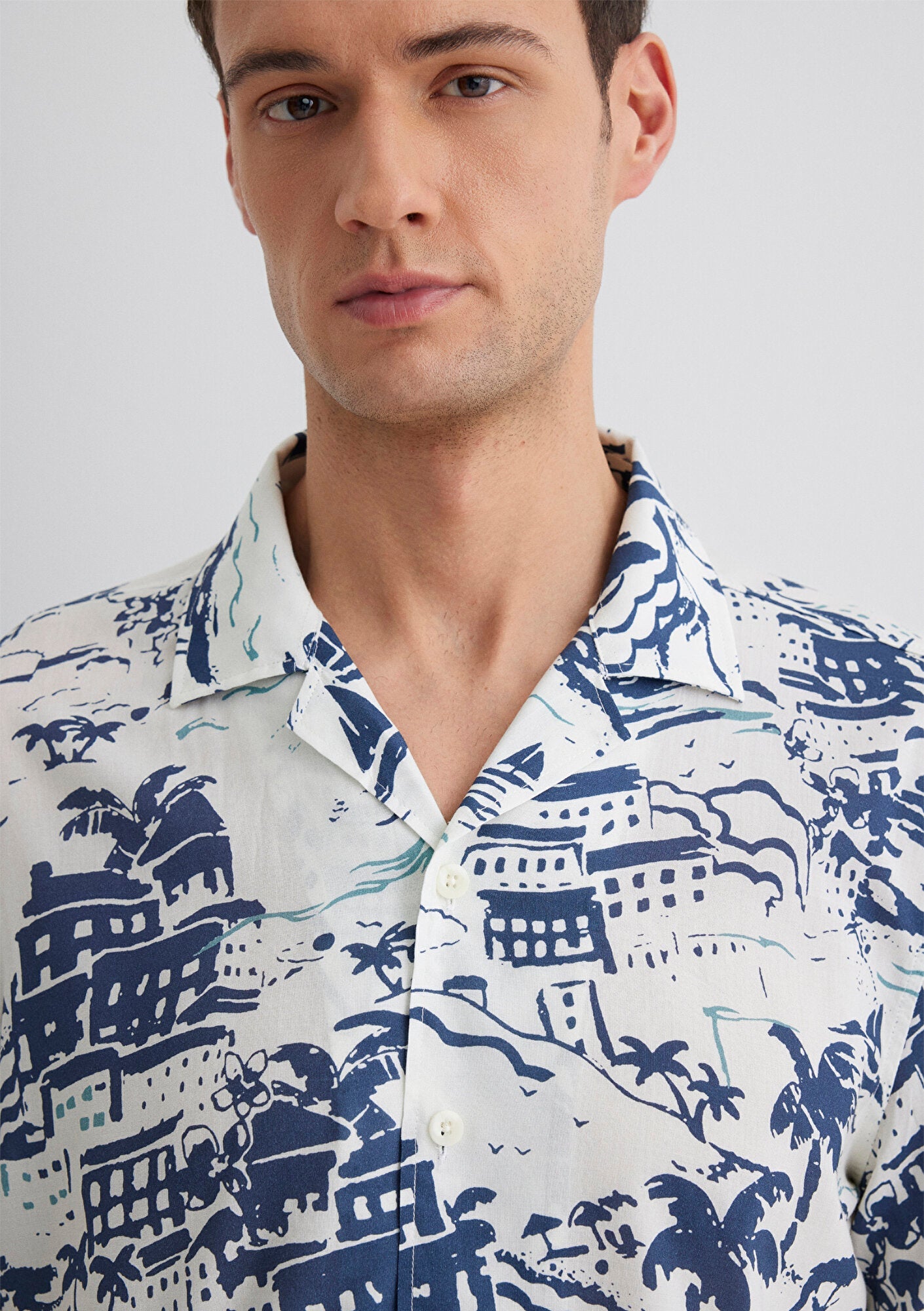 Printed Blue Shirt