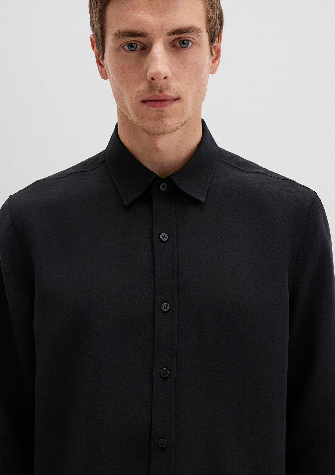 Black Tencel TM Lyocell Shirt