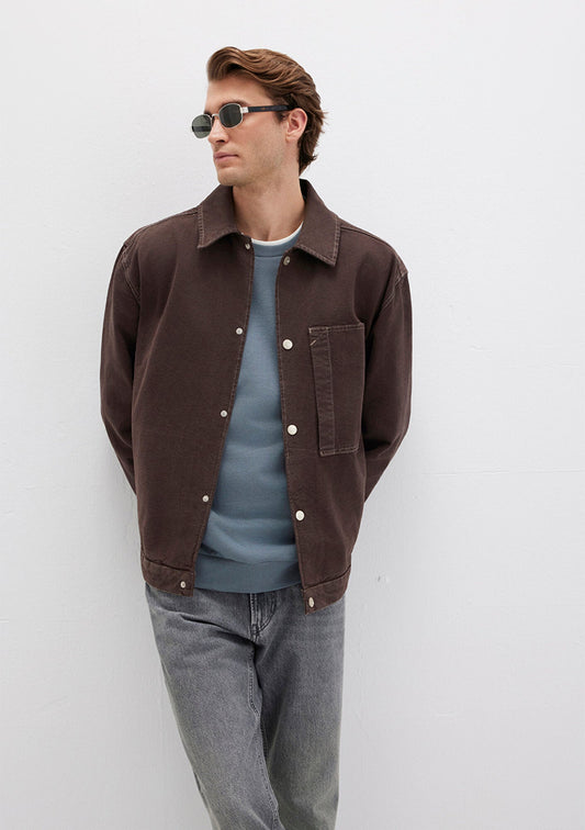 Pocket Detailed Brown Shirt