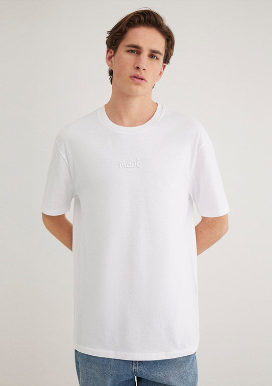 Mavi Embroidered White T-Shirt
