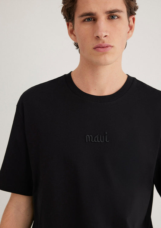 Mavi Embroidered Black T-Shirt