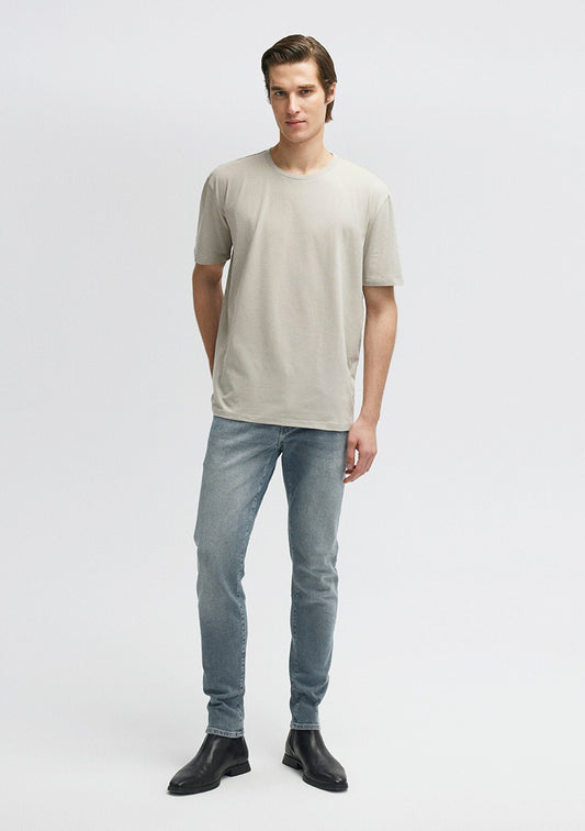 Stretch Gray Basic T-Shirt