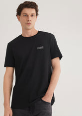 Mavi Logo Printed Black T-Shirt