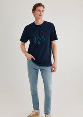 Mavi Logo Printed Navy T-Shirt