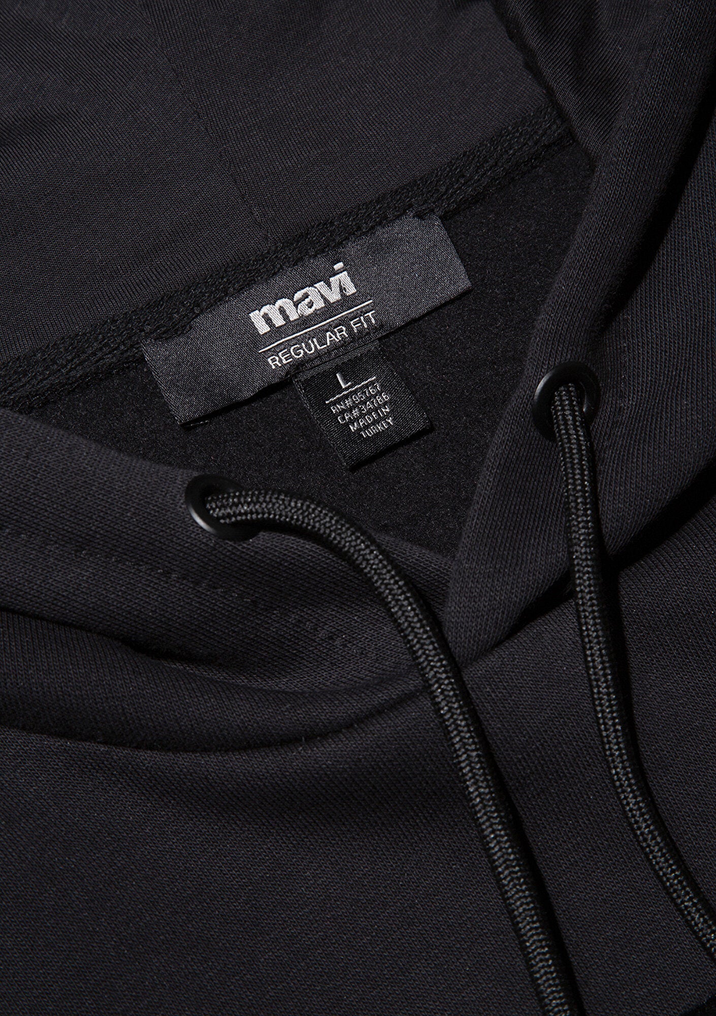 Mavi Logo Printed Hooded Black Sweatshirt