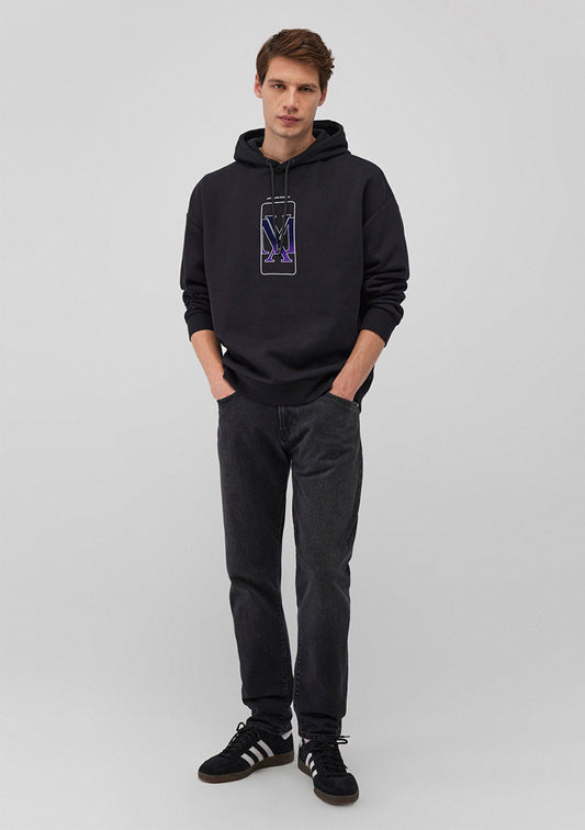 Mavi Logo Printed Black Sweatshirt