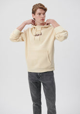 Mavi Logo Printed Hooded Beige Sweatshirt
