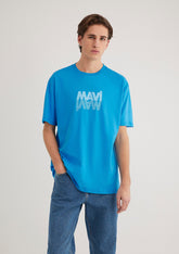 Mavi Logo Printed Blue T-shirt