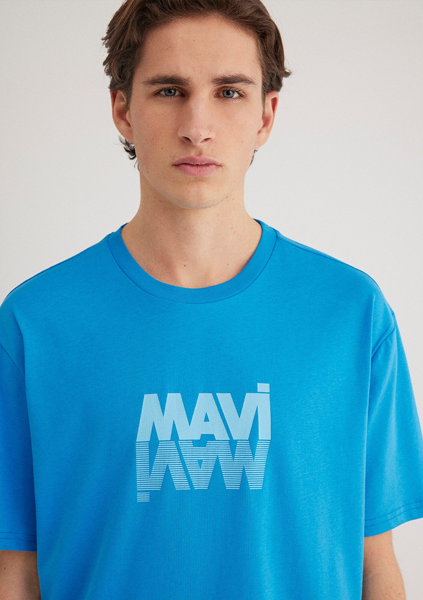 Mavi Logo Printed Blue T-shirt
