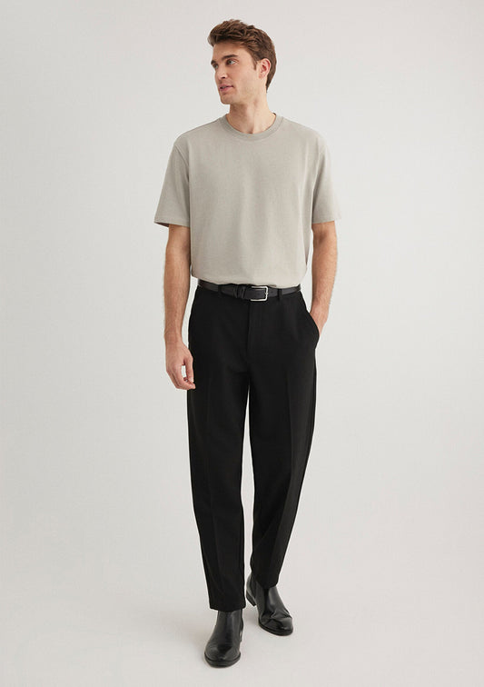 Crew Neck Basic Gray T-Shirt