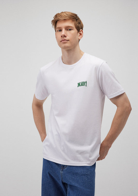 Mavi Logo Printed White T-Shirt