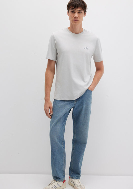Mavi Logo Printed Grey T-Shirt