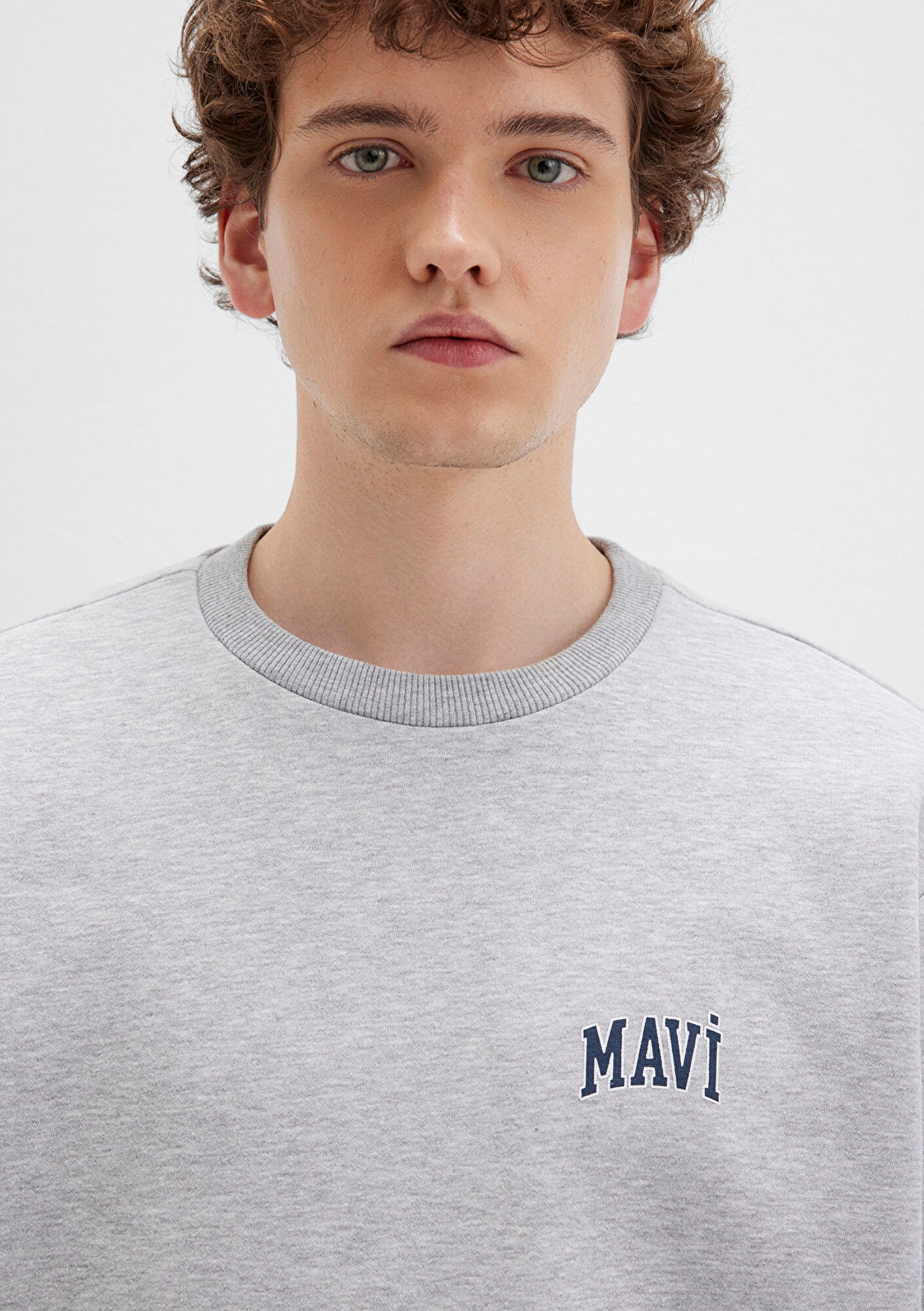 Mavi Logo Printed Grey Sweatshirt