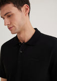 Black Tencel TM Polo T-Shirt