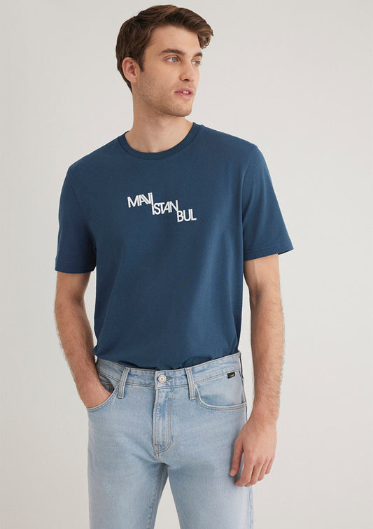 Istanbul Printed Navy T-Shirt