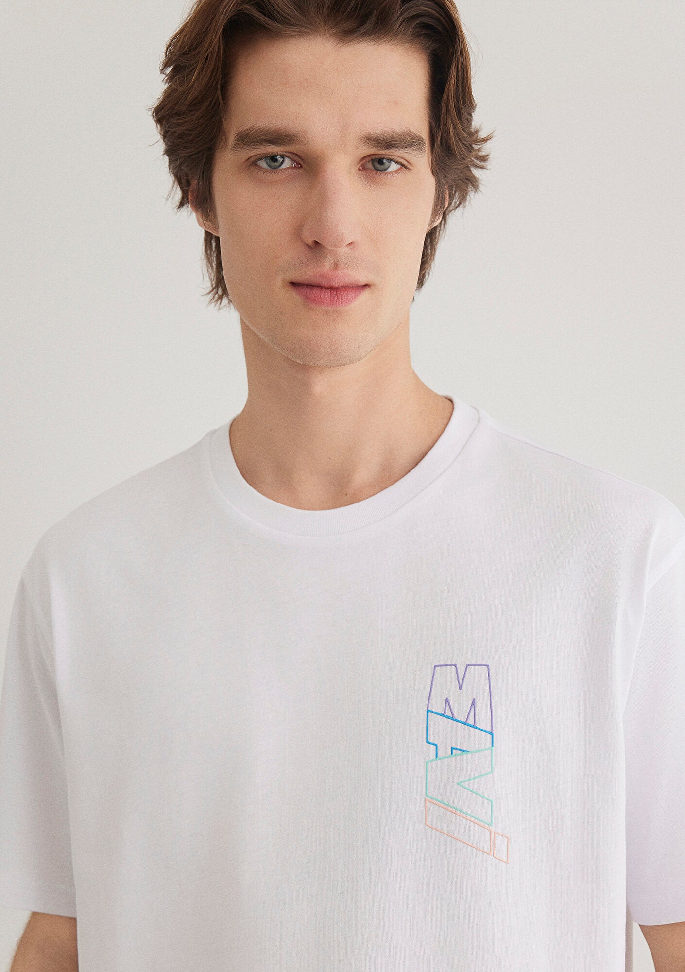 Mavi Logo Printed White T-Shirt
