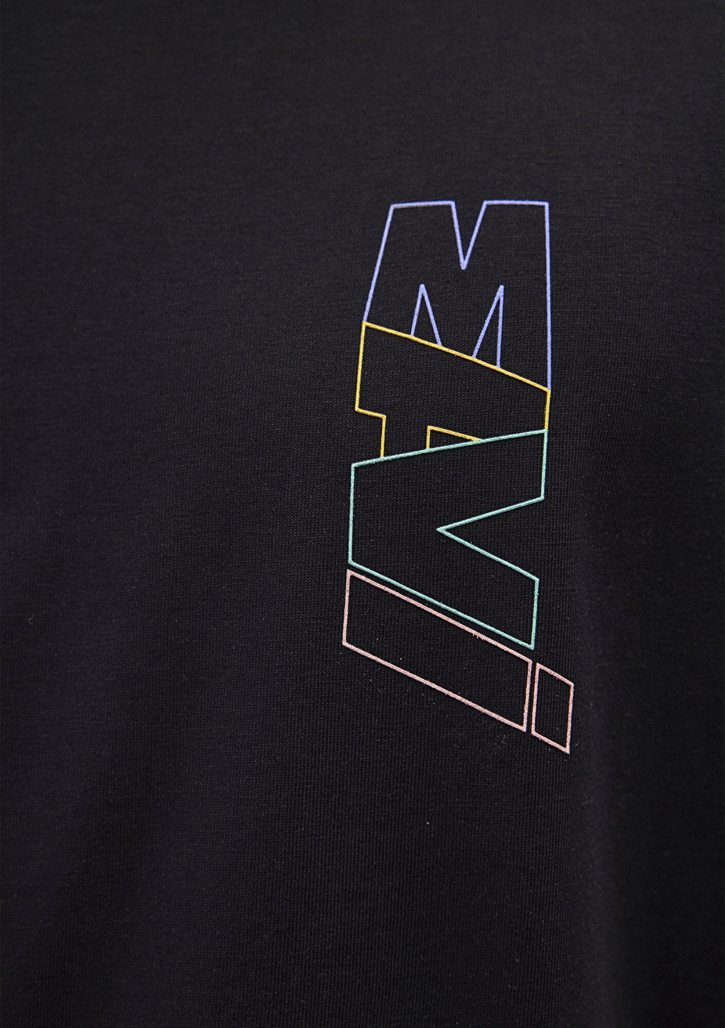 Mavi Logo Printed Black T-Shirt
