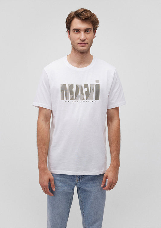 Mavi Logo Printed White T-Shirt