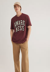 Awareness Printed Red T-Shirt