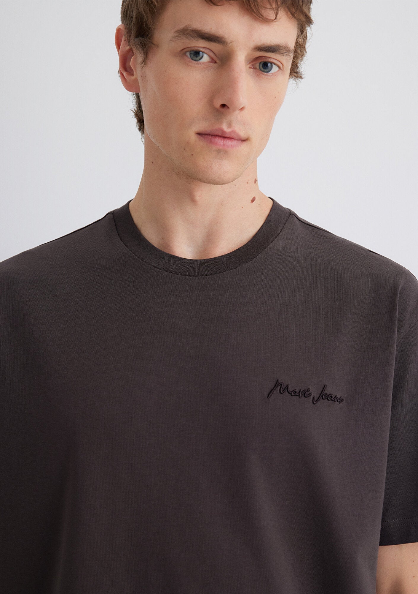 Mavi Jeans Embroidered Brown T-Shirt