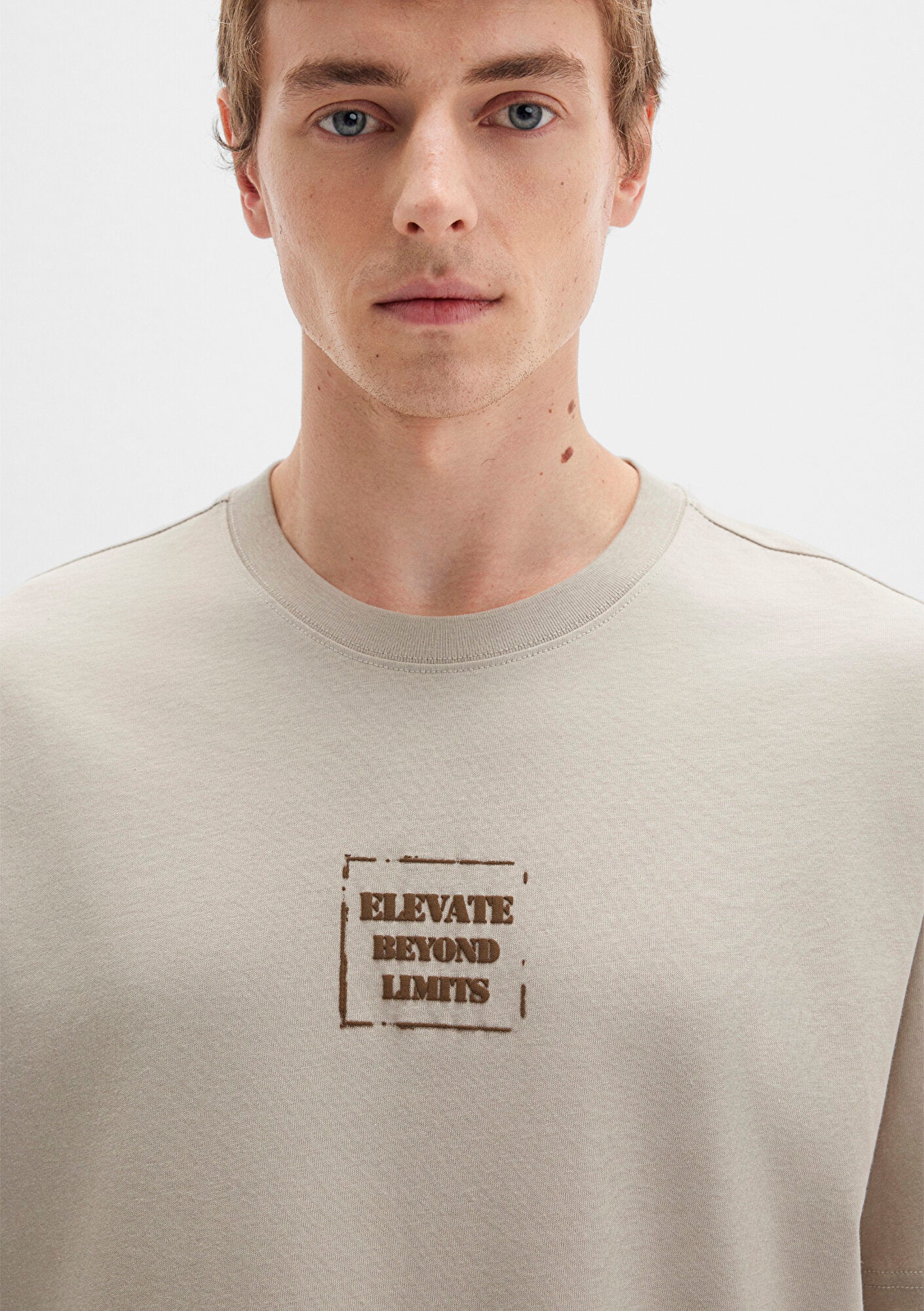 Printed Beige T-Shirt