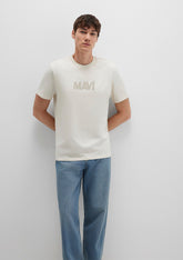 Mavi Logo Printed Beige T-Shirt