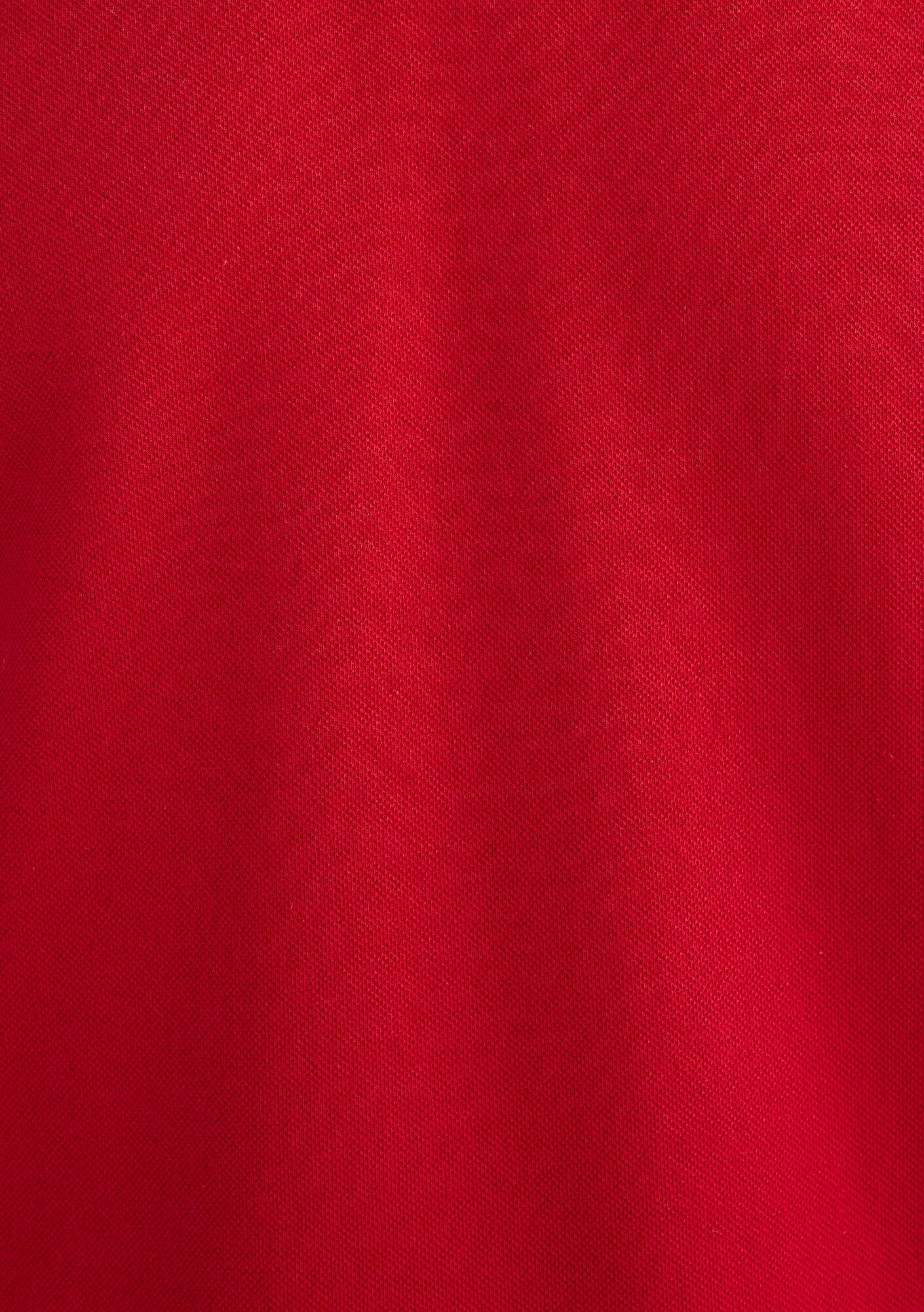Collar Detailed Red Polo T-Shirt