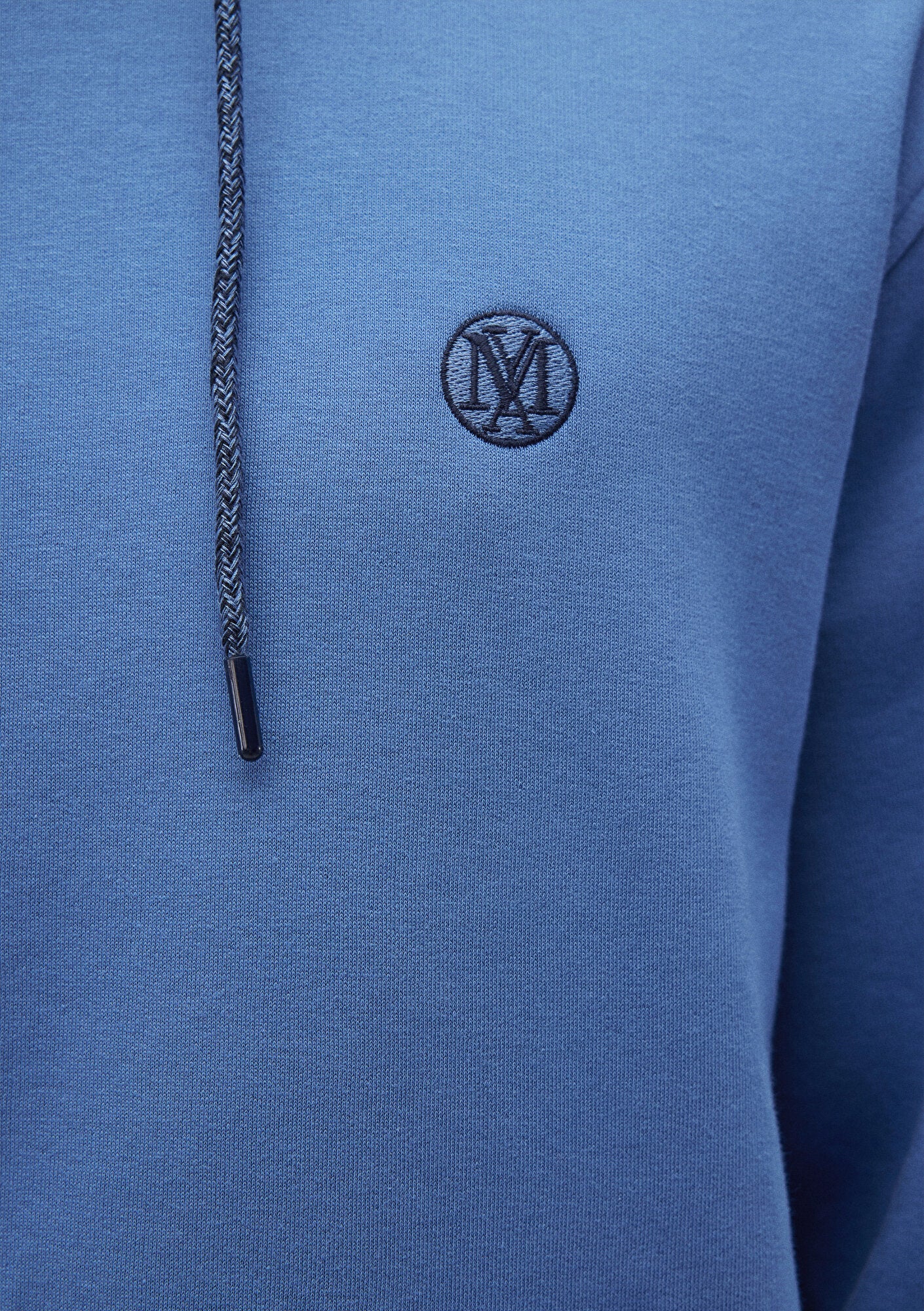 Mavi Logo Embroidered Blue Sweatshirt