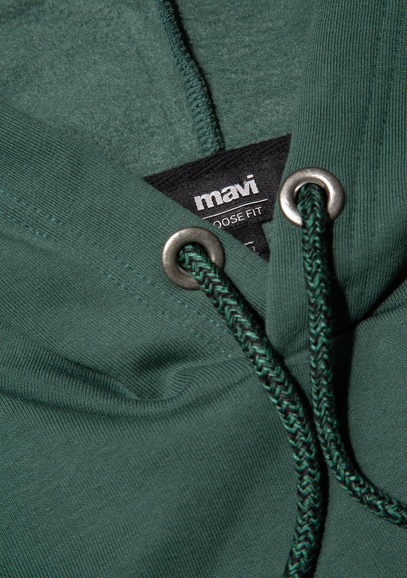 Mavi Logo Embroidered Green Sweatshirt