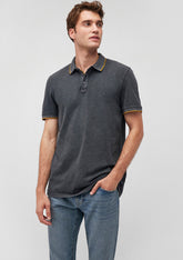 Collar Detailed Grey Polo