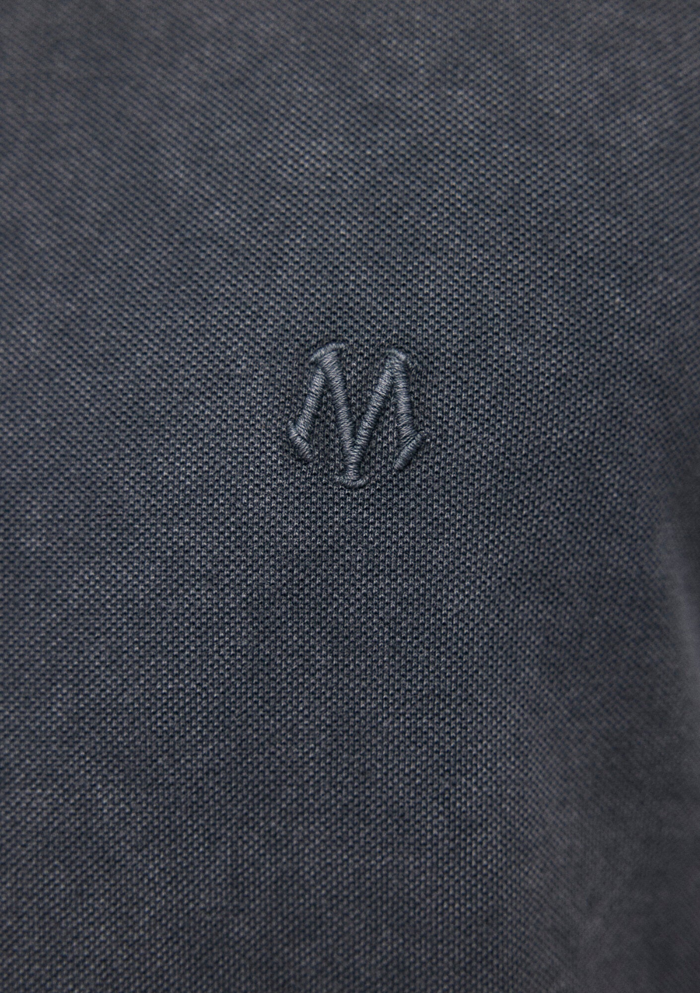 Collar Detailed Grey Polo