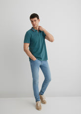 Collar Detailed Green Polo