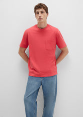 Crew Neck Pink Basic T-Shirt