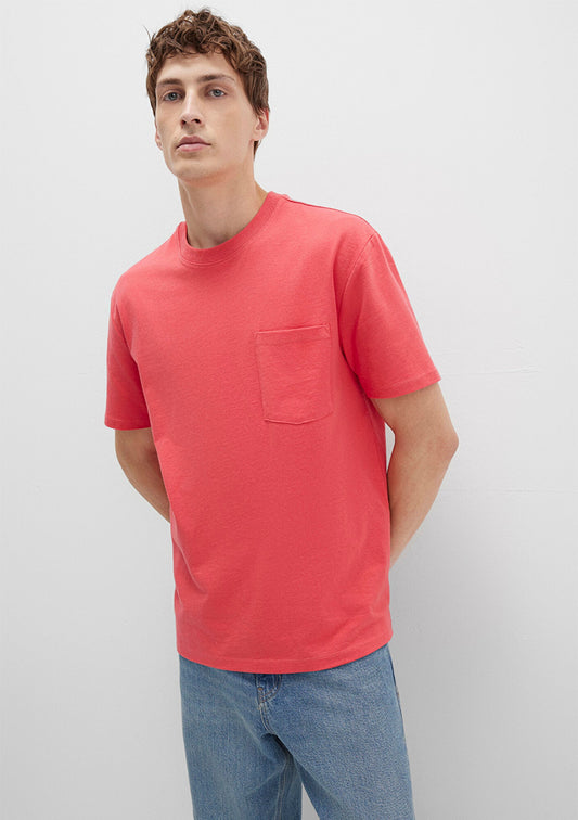 Crew Neck Pink Basic T-Shirt