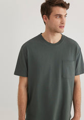 Green T-shirt with Pocket Detail