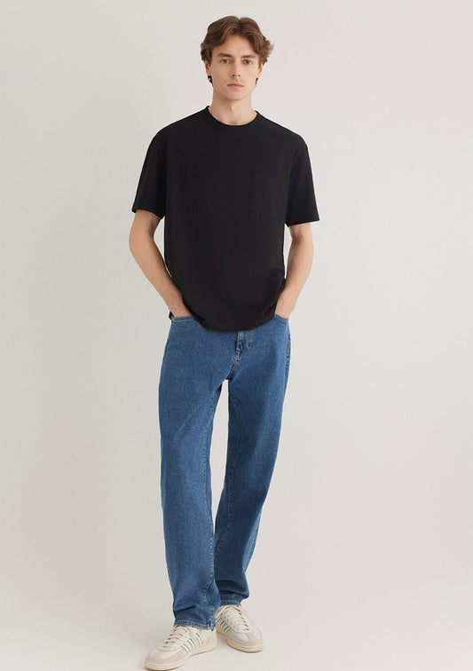 Crew Neck Black Basic T-Shirt
